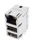 STACKED CONN, R/A RJ45 W/USB JACK, 3X1 JD4-4003NL