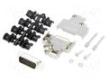 Connector: D-Sub; PIN: 15; plug; male; angled 45°; soldering MH CONNECTORS MHD45PK15-DB15PK