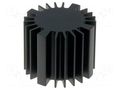 Heatsink; LED; Ø: 60mm; H: 50mm; black FISCHER ELEKTRONIK SK56950