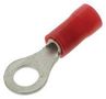 TERMINAL, RING TONGUE, 1/4, 8AWG, RED 19071-0143