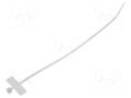 Cable tie; with label; L: 200mm; W: 2.5mm; natural; polyamide; 80N BM GROUP BMT22025