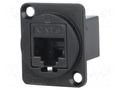 Coupler; FT; Cat: 6; 8p8c; RJ45 socket,both sides; 19x24mm; metal CLIFF CP30222MB