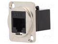 Coupler; FT; Cat: 5e; 8p8c; RJ45 socket,both sides; 19x24mm; metal CLIFF CP30220M