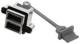 STACKED USB CONN, 2.0 TYPE A, R/A, 8POS MUSBC511N1