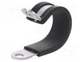 Fixing clamp; ØBundle : 25mm; W: 15mm; steel; Ømount.hole: 6.4mm LAPP RKS-1-25/15
