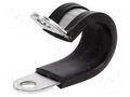 Fixing clamp; ØBundle : 19mm; W: 15mm; steel; Ømount.hole: 6.4mm LAPP RKS-1-19/15