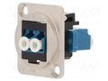 Connector: fiber optic; coupler; single mode duplex (SM); metal CLIFF CP30213MB