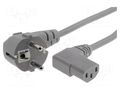 Cable; 3x1mm2; PVC; 2.5m; grey; 10A; 250V; Type: Uni-Schuko LIAN DUNG SN312-3/10/2.5G