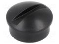 Knob; miniature; plastic; Øshaft: 6mm; Ø12x3mm; black; push-in SR PASSIVES GC6M-12X3