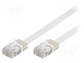 Patch cord; RJ45 plug,both sides; U/UTP; 5e; stranded; CCA; PVC Goobay F.U/UTP5-CCA-005WH