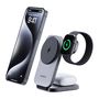 Magnetic Wireless Charger 3 in 1 MagFusion Aukey LC-MC312, 15W Qi2 (gray), Aukey LC-MC312
