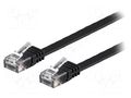 Patch cord; RJ45 plug,both sides; U/UTP; 6; stranded; Cu; 1m; PVC GOOBAY F.U/UTP6-CU-010BK
