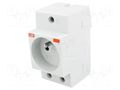 E-type socket; 250VAC; 16A; for DIN rail mounting ABB M1174