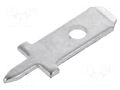 Terminal: flat; 2.8mm; 0.5mm; male; THT; brass; silver plated NINIGI LST1094