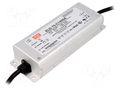 Power supply: switching; LED; 75W; 27÷54VDC; 700÷1400mA; IP65; 90% MEAN WELL ELG-75-C1400A