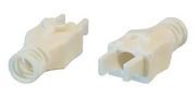 STRAIN RELIEF BOOT, RJ45 PLUG, PVC/WHITE PSRLWH