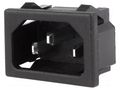 Connector: AC supply; socket; male; 10A; 250VAC; C14 (E); IEC 60320 CANAL ELECTRONIC KS202