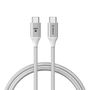 Orico 100W USB-C to USB-C charging cable (white), Orico CDX-100CC-WH-BP-IP