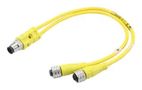SENSOR CORD, M12 PLUG-2X RCPT, 11.8" 120068-0175