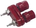 DOUBLE BINDING POST, #6-32, STUD, RED SPC15285