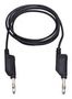 STACK 4MM BANANA PLUG-PLUG, BLK, 610MM BU-2020SR-A-24-0