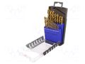 Drill set; for metal; high speed steel; box; metal; 19pcs. C.K CK-3291