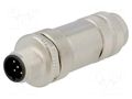 Connector: M12; plug; PIN: 5; male; straight; IP67; screw terminal LAPP 22260653
