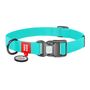 Luminous waterproof dog collar with QR code Waudog size S turquoise, Waudog 2744