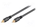 Cable; RCA plug,both sides; 5m; Plating: nickel plated GOOBAY CABLE-456/5