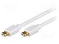 Cable; mini DisplayPort plug,both sides; DisplayPort 1.2; 1m Goobay MC.2110.010WH