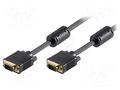 Cable; D-Sub 15pin HD plug,both sides; black; 15m GOOBAY VGAM-150-BK