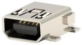 MINI USB CONN, 2.0 TYPE AB, R/A RCPT, 5P 1-1734328-1