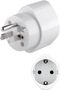 Travel Adapter Europe to USA/Japan, white - for connecting devices from Europe (Type F) to sockets in USA/Japan (Type B) 45355