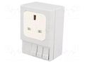 G-type socket; 250VAC; 13A; IP20; for DIN rail mounting STEGO 03503.0-01