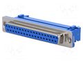 Connector: D-Sub; PIN: 37; plug; female; for ribbon cable; IDC CONNFLY DFF37LC