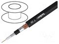 Wire: coaxial; stranded; OFC; PVC FirestoP®; black; 100m TASKER TAS-T39