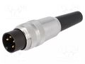 Connector: M16; plug; male; PIN: 4; 5A; 250V; soldering; for cable LUMBERG SV40