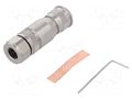 Connector: M8; female; PIN: 3; 4A; 60V; IP67; straight; shielded; plug HARTING 21023692301