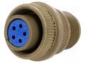 Connector: circular; plug; for cable; PIN: 5; female; soldering; 97 AMPHENOL 97-3106A-14S-5S