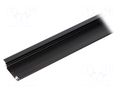 Profiles for LED modules; black; L: 2m; GROOVE14; aluminium TOPMET TOP-GROOVE14BK-2M