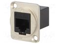Coupler; FT; Cat: 6; 8p8c; RJ45 socket,both sides; 19x24mm; metal CLIFF CP30222M