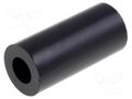 Spacer sleeve; cylindrical; polystyrene; L: 15mm; Øout: 7mm; black FIX&FASTEN TDYS3.6/15