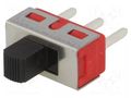 Switch: slide; Pos: 2; SPDT; 2A/250VAC; 5A/28VDC; ON-ON; THT; 1000MΩ LIGHT COUNTRY CO., LTD. 5MS1S102AM2QE