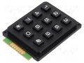 Keypad: plastic; No.of butt: 12; none; plastic; 200mΩ; 1N; 20mA ACCORD KB304-PNB