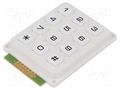 Keypad: plastic; No.of butt: 12; none; plastic; 200mΩ; 1N; 20mA ACCORD KB304-PNW