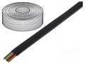 Wire: telecommunication cable; 8x28AWG; stranded; black; 100m BQ CABLE TEL-0081-100/BK