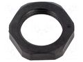 Nut; M20; polyamide; Thk: 6mm; Spanner: 27mm; black; Thread: metric HUMMEL HUMMEL-1262200150