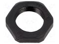 Nut; PG9; polyamide; Thk: 5mm; Spanner: 22mm; black; Thread: PG HUMMEL HUMMEL-1262090111