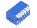 Switch: DIP-SWITCH; Poles number: 6; ON-OFF; 0.05A/12VDC; Pos: 2 NINIGI DP-06