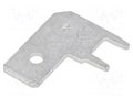 Terminal: flat; 6.4mm; 0.8mm; male; THT; brass; tinned; angled 90° KEYSTONE KEYS4966